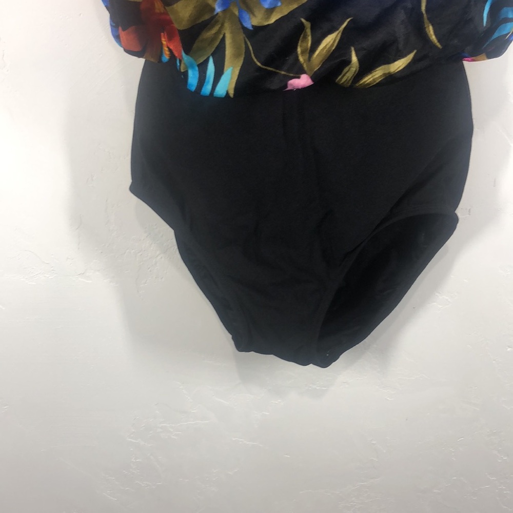 Vintage Robby Len tropical one piece swimsuit size 10 - Picture 3 of 12